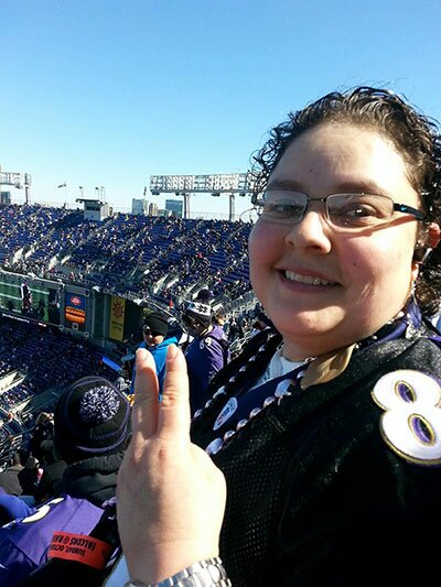 April Aragon at Ravens Game (10-19-2014)